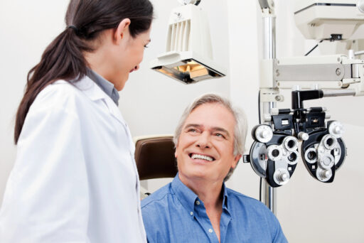 11 Things To Know About Cataract Surgery 2 docctor discussing cataract surgery with male patient